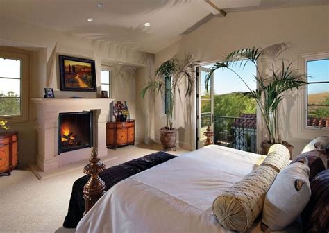 Would this wall work for an electric fireplace? Luxury Master Bedrooms with Fireplaces - Designing Idea