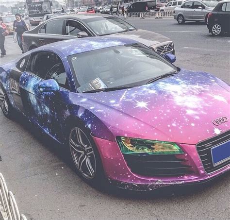 Galaxy Wrapped Audi R8 Galaxy Car Audi Pretty Cars