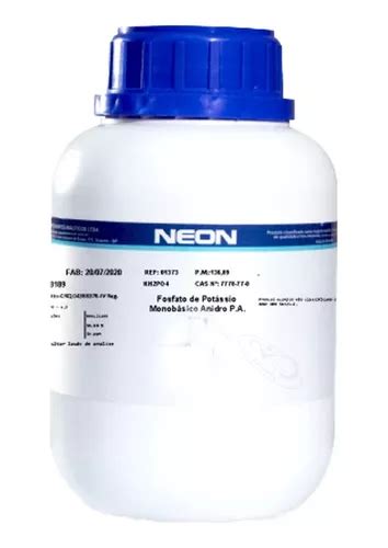 Fosfato De Potássio Monobásico Anidro 1kg Neon Frete Grátis
