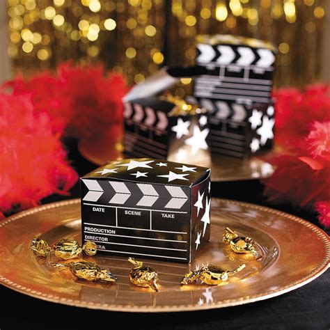 Paper Clapboard Favor Boxes 12ct Cinema Birthday Movie Etsy