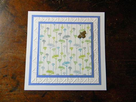 Embossed All Occasion Greeting Card Lacy Flowers Embossed Card Blank