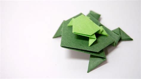 How To Fold An Easy Origami Jumping Frog Origami Frog Origami Easy