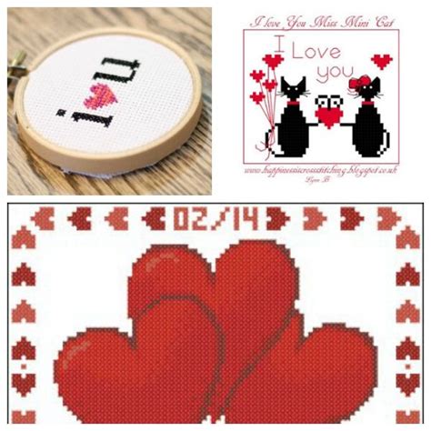 more cute valentine projects to stitch cross stitch mini cross stitch