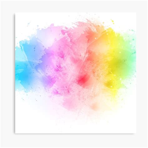 Rainbow Abstract Artistic Watercolor Splash Background Canvas Print By