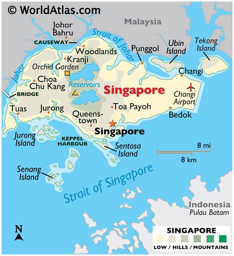 Location map of singapore singapore is located on the southern tip of the malay peninsula in southeast asia, between the indian ocean and the south china sea. Singapore Large Color Map