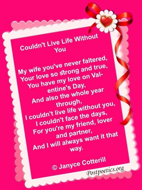 Valentines Poems For Wife