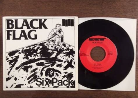 Black Flag Six Pack Original Nm 1981 7 45 Vinyl Record