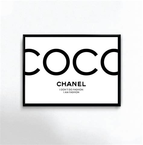 Coco Chanel Landscape I Dont Do Fashion Poster Print Scandi Poster