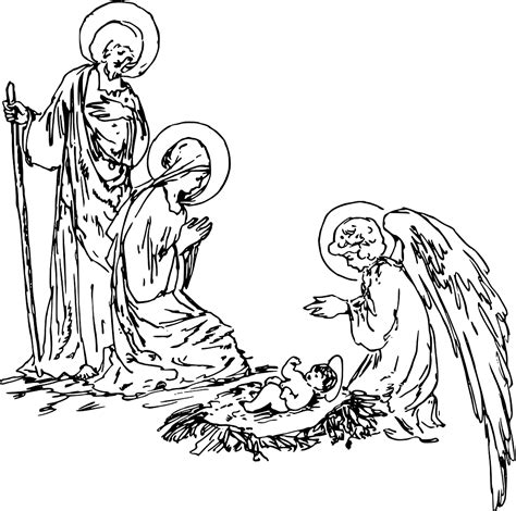 Nativity Scene With Baby Jesus Transparent Png Stickpng