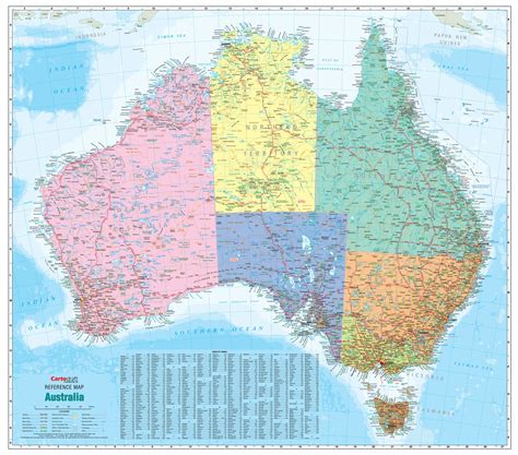 Australia Political Wall Map Images And Photos Finder