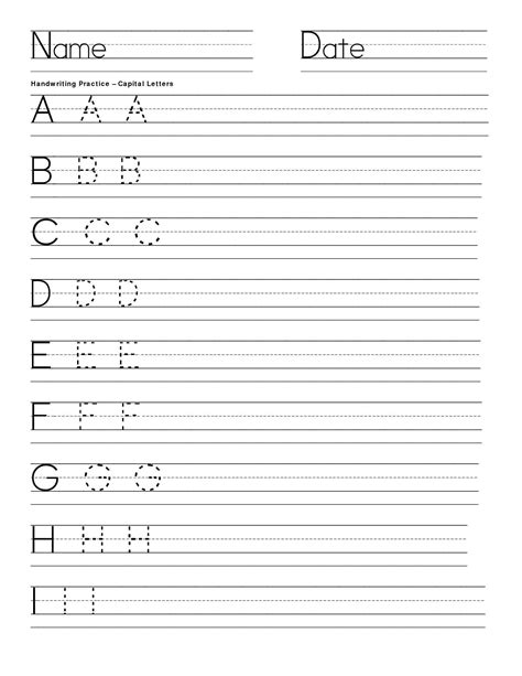 Abcd Writing Practice Letter Worksheets