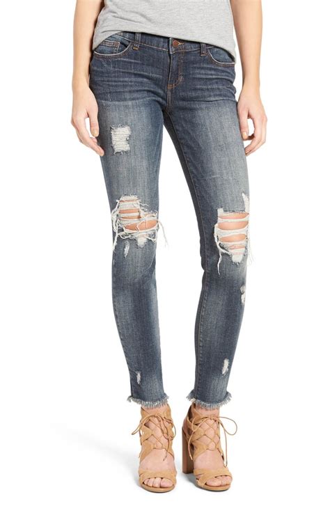 Main Image - SP Black Destroyed Skinny Jeans | Destroyed skinny jeans, Skinny jeans, Skinny