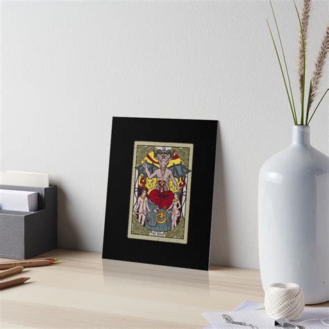 The Devil Tarot Card T I Satanic Occult Baphomet Print Art Board