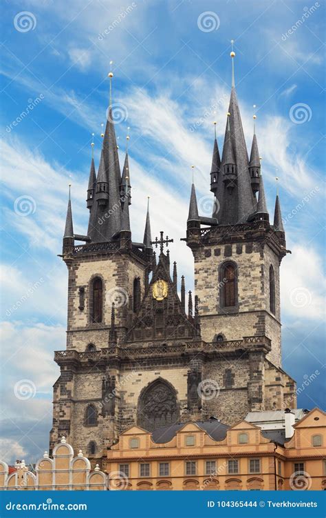 Tyn Church In Prague Stock Photo Image Of European 104365444