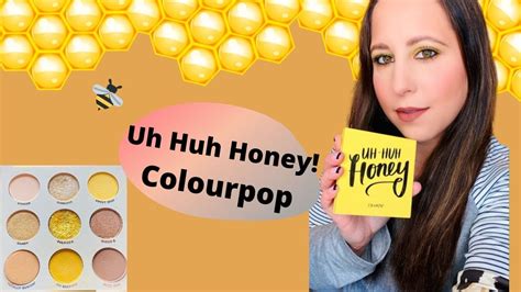 colourpop uh huh honey palette swatches review tutorial youtube