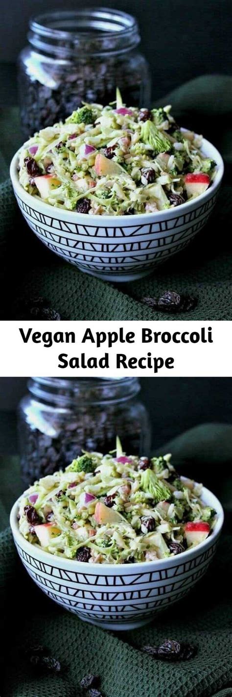 If i had to choose one green vegetable to eat for the rest of my life, it would be broccoli. Vegan Apple Broccoli Salad Recipe - Fiona's Kitchen