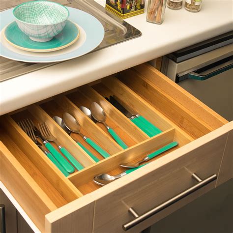 Home Treats Kitchen Cutlery Tray Fit To Drawer Adjustable Cutlery