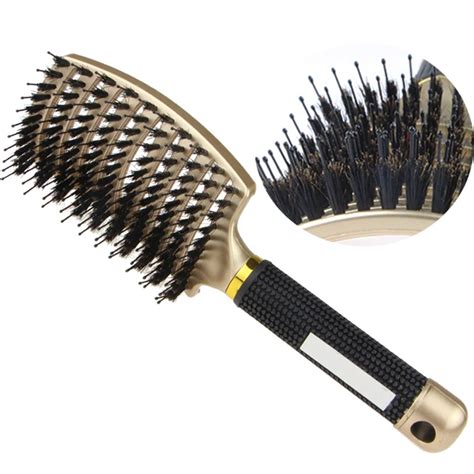 Hair Brush Scalp Massage Comb Hairbrush Bristleandnylon Women Wet Curly Detangle Hair Brush For