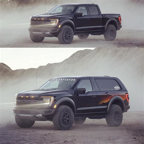 2022 Ford Bronco Raptor Rendering Flaunts F 150 Cues Menacing Looks
