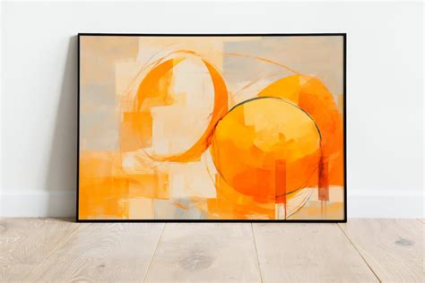 Orange Abstract Painting Vintage Abstract Painting Orange Abstract Oil