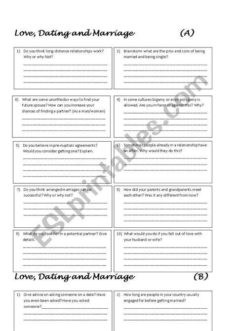 communication worksheets for married couples