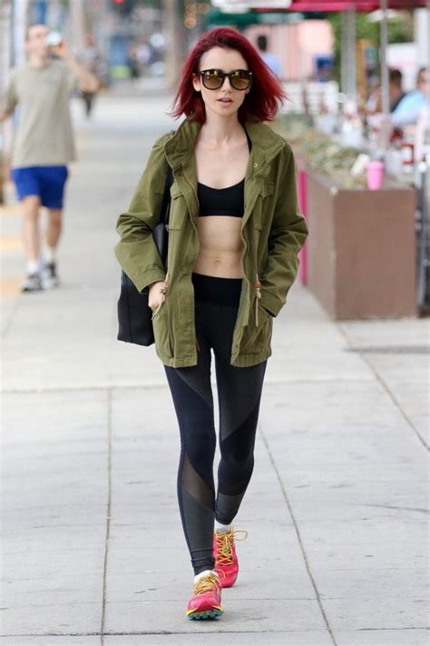 A fan spotted lily collins walking alone, probably coming back from picking up her mail at the end of her several mile long driveway, on the afternoon a rep for lily collins was not immediately available for comment. Lily Collins Shows Off Insanely Toned Abs and New Funky ...