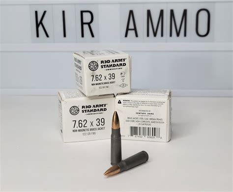 Century Red Army 762x39mm Ammunition Am3265 122 Grain Non Magnetic