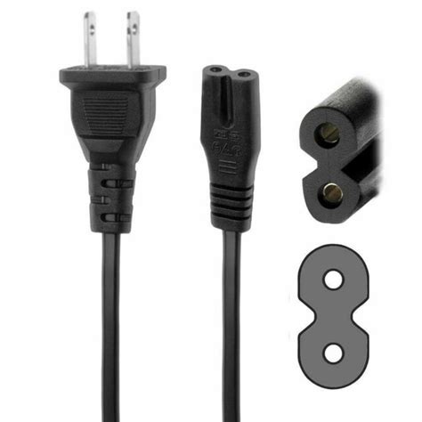 Omilik 5ft 2 Prong Power Cord Cable For Hp Envy Printer 4520 5530 5640