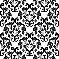Damask Black And White Vector Seamless Pattern White Ornamental Floral ...