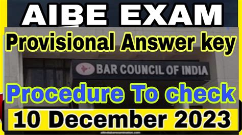 Aibe 18 Official Key Out 2023 Aibe 18 Answer Key 2023 Aibe 18