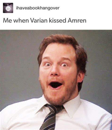 See, rate and share the best chris pratt memes, gifs and funny pics. Amren and Varian ACOWAR | Parks n rec, Excited face, Andy dwyer