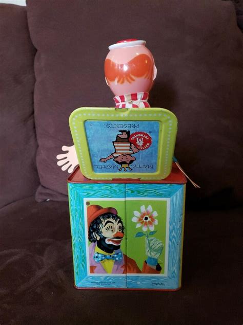 Nice Vintage 1961 Matty Mattel Toymakers Jack In The Box Toy Clown 659