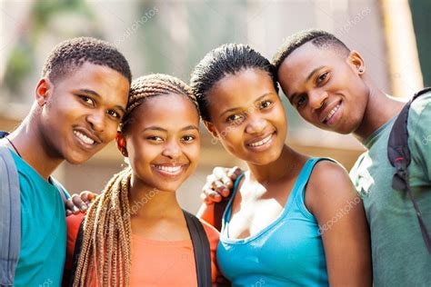 Group Of Happy African University Students Stock Photo By ©michaeljung