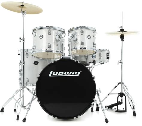 Ludwig Accent 5 Piece Complete Drum Set With 20 Inch Bass Drum And