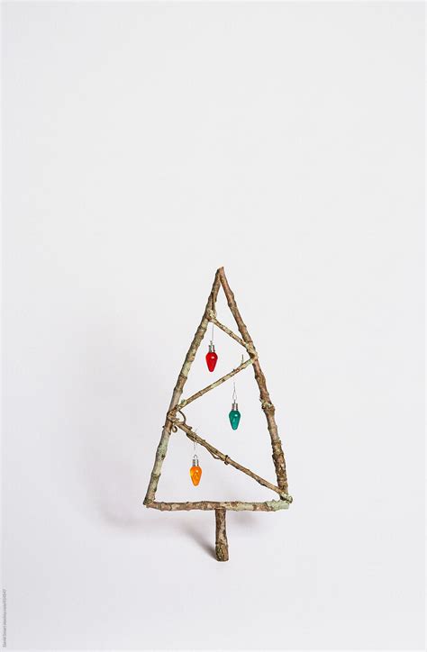 Your dogs are welcome on the farm but need to be on a leash. Do It Yourself Christmas Tree Made Of Twigs On White by David Smart