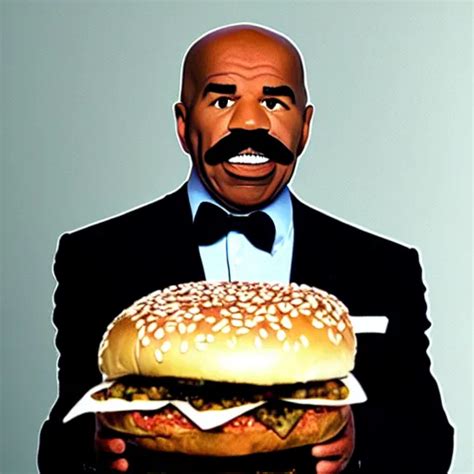 Steve Harvey On The Set Of Pulp Fiction Eating A Stable Diffusion
