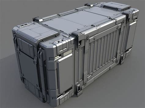 Sci Fi Containers 3d Model Max Obj Mtl Fbx 17 Sci Fi Props Cargo