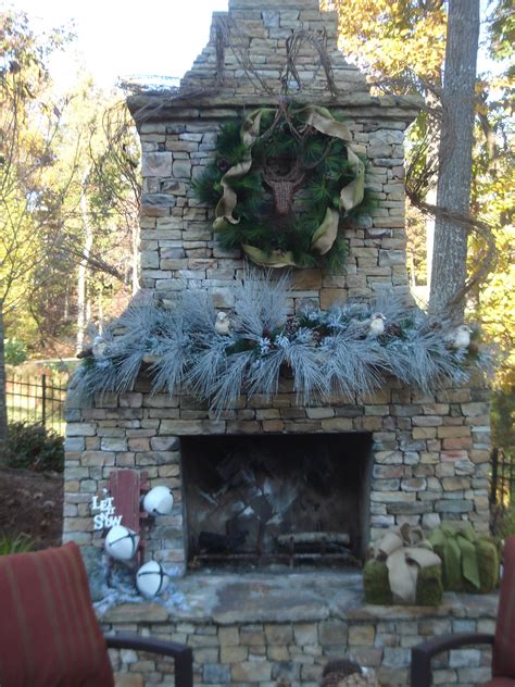 Outdoor Fireplace For Christmas Outdoor Fireplace Designs Outdoor