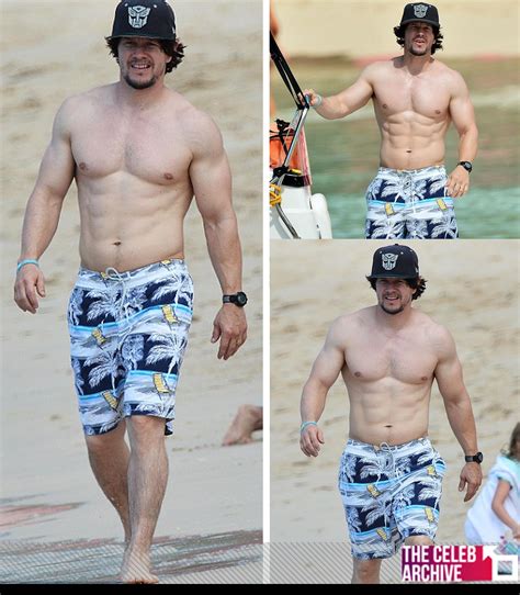 The Actor Mark Wahlberg Showed Off His Muscular Chest Bulging Biceps