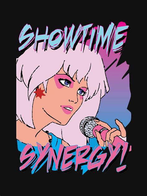 jem and the holograms band cartoon showtime synergy misfits 80s party mask t shirt for sale by