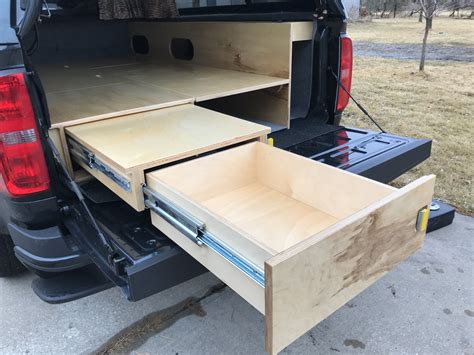 Pull Out Drawer Truck Bed Storage Diy Truck Bedding Diy Furniture Plans