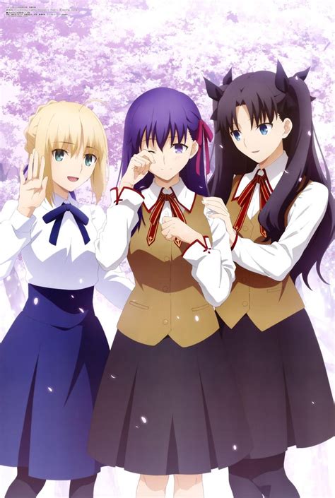 Saber Sakura Matou And Rin Tohsaka By Sakiyo Hama Fate Type Moon Fate Stay Night Fate