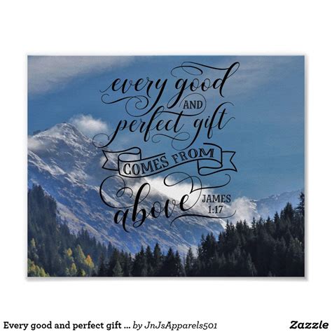 Every Good And Perfect T Comes From Above Poster