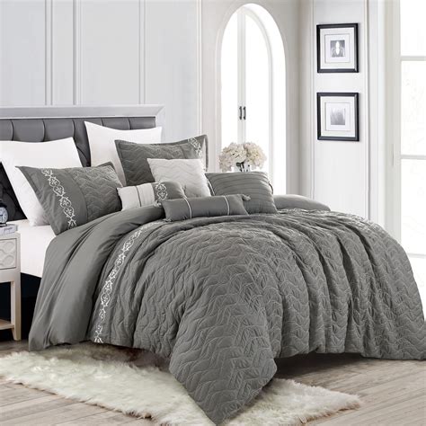 7 Piece Bedding Comforter Set Luxury Bed In A Bag King Cal King Size