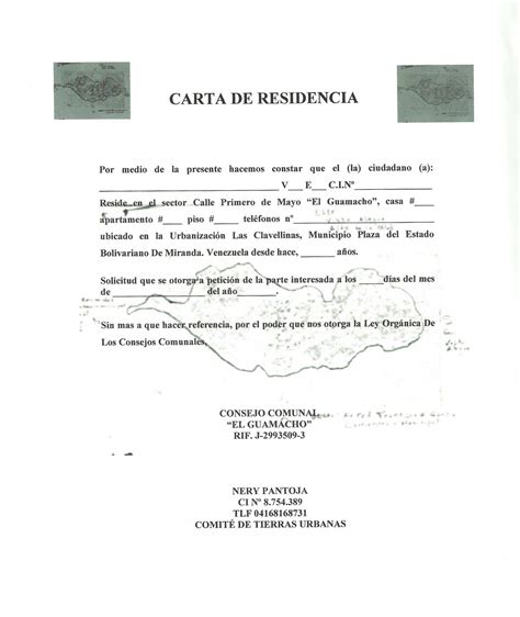 El Guamacho En Avanzada Carta De Residencia