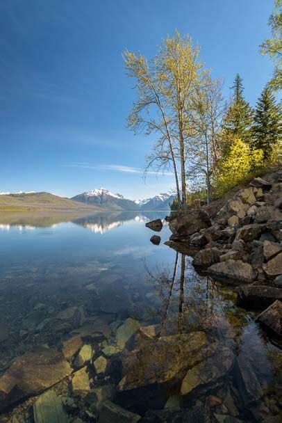 Glacier National Park In Montana Mirrors At Lake Mcdonald Roads