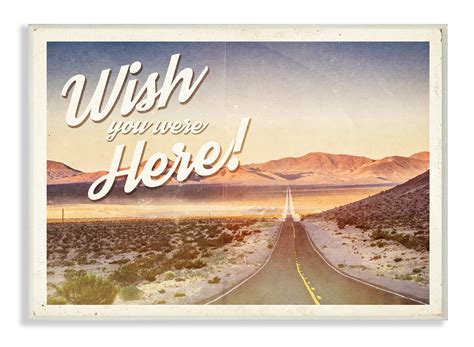 Ebern Designs Wish You Were Here Open Road Western Landscape Postcard