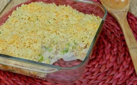 Add chopped broccoli.put in casserole dish. Moms Who Think - Potato Chip Chicken Casserole