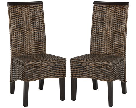 Sumatra kubu soft gray rattan side chair (set of 2). Safavieh Ilya Wicker Dining Chair | eBay