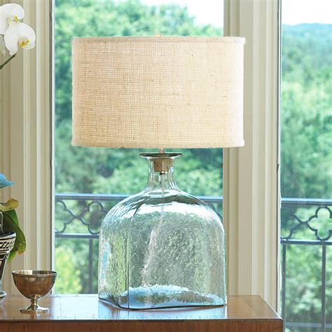 Apothecary Glass Jug Table Lamp French Wired Clearwithcreamshade